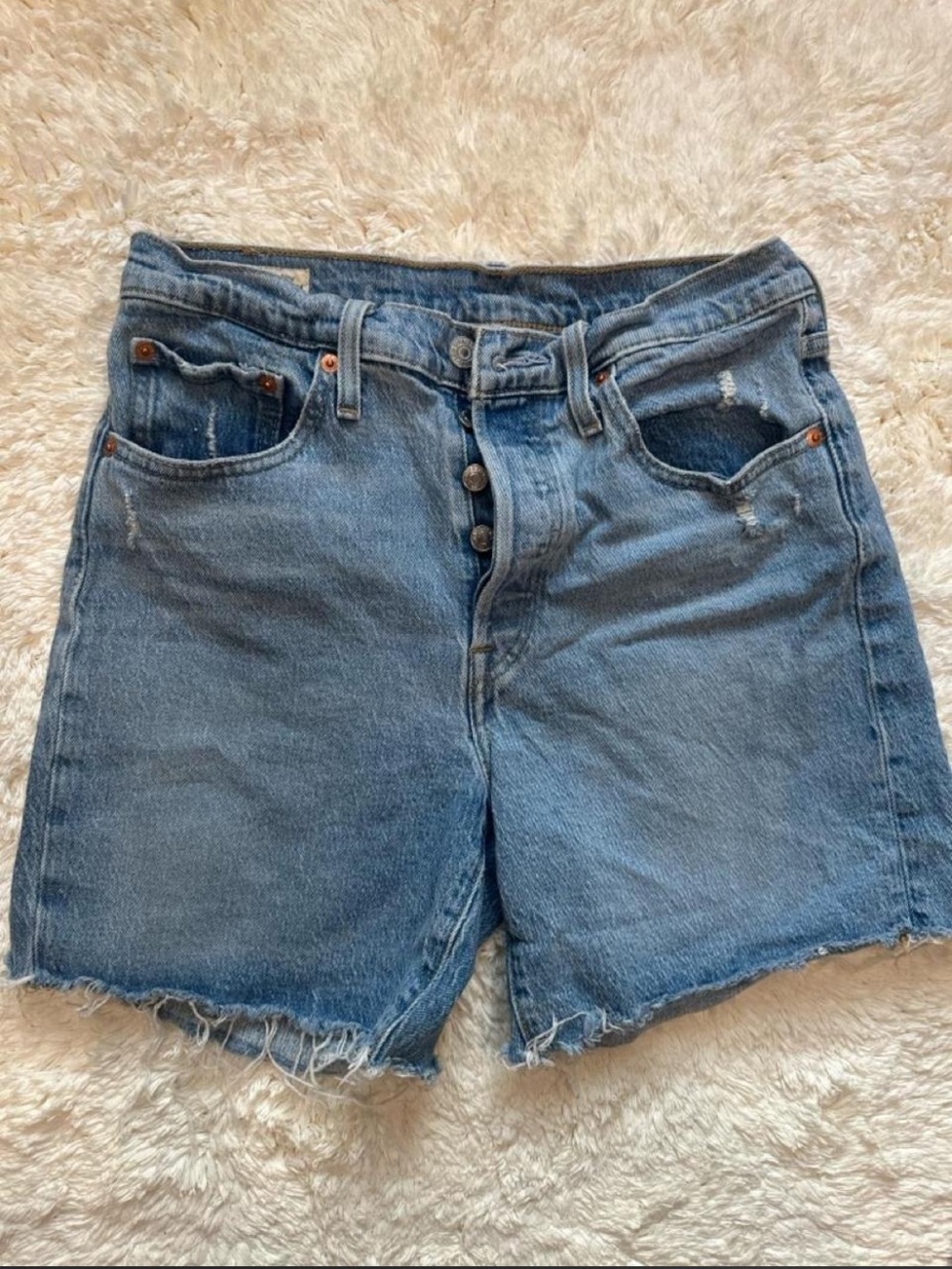 Levi’s 501 Classic High-Rise Blue Denim Shorts
